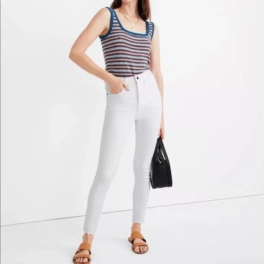 Madewell Women's White 11"‎ High Rise Skinny Jeans Size 25